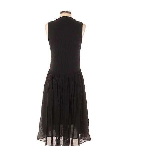 THEORY BLACK MIDI SLEEVELESS DRESS - Picture 10 of 12